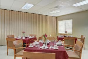 The dining room at Highland Hills