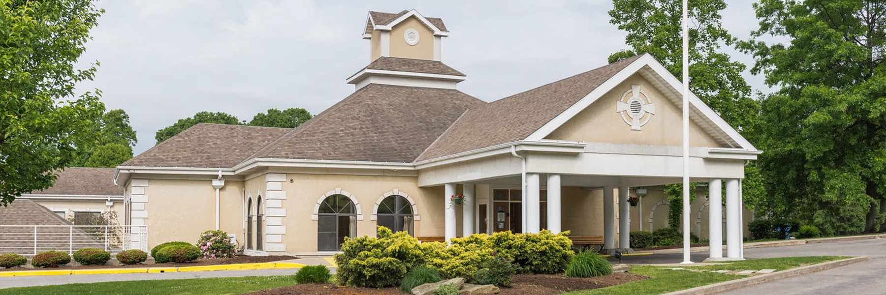 highland hills post acute exterior of building front entrance